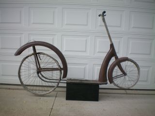 Antique Ingo Bicycle Scooter Complete One Owner 1930 ' s 7