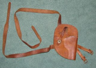 Vintage Antique Small Arms Military Style Leather Shoulder Holster 38 Pistol?