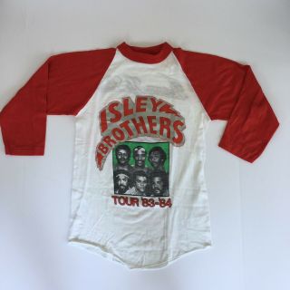 Vtg Isley Brothers Raglan Tour Concert T - Shirt 1983 Between The Sheets Small