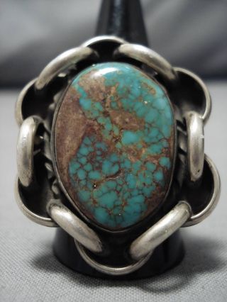 Big Big Vintage Navajo Sterling Silver Royston Turquoise Sterling Silver Ring