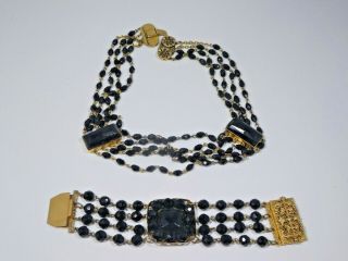 Vintage Freirich Victorian Style Necklace And Bracelet