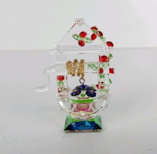 Vintage Iris Arc Crystal Garden Gazebo Wishing Well Rainbow Miniature Figurine