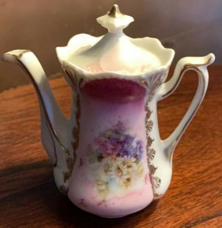 Vintage Antique Porcelain Tea Pot