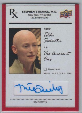 Doctor Strange Autograph Auto Card Tilda Swinton Red Variant Signed Ancient One