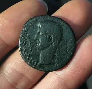 Ancient Roman Coin Ae As Augustus Thunderbolt 15 - 16ad Livia Seated Ric72 9.  94g