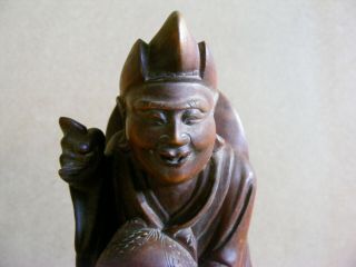 Antique Chinese Wooden Deity / Monk Carved Figure 8