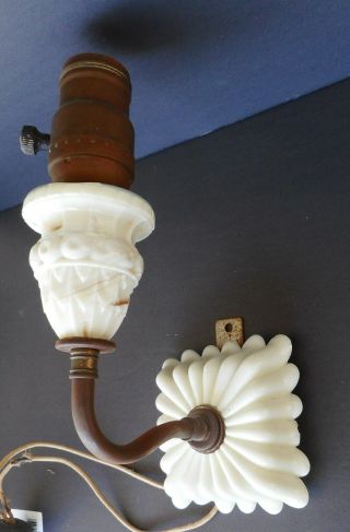 8 " Akro Agate Cream Electric Wall Sconce