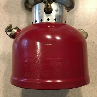 Vintage Coleman 200A Red Lantern Single Mantle,  Oct 1961,  w/Funnel,  Orig Box 8