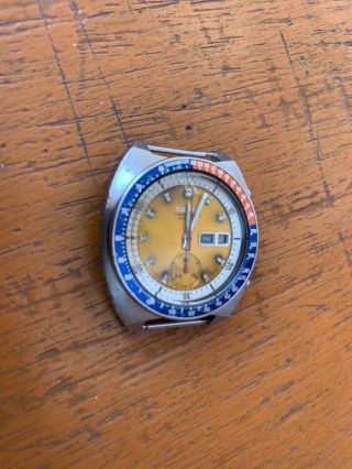 Vintage Seiko 6139 - 6002 Pogue Automatic Chronograph Watch Persian English