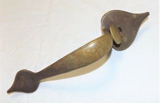 Antique Solid Brass Entry Door Handle With Thumb Latch Pull