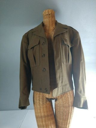 Vintage Ww2 Wwii 1944 Us Military Green Wool Jacket Phoenix Clothes Co.  Antique