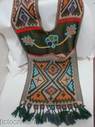 ANTIQUE 1900 ' S FULL BODY VEST OUTFIT BEADED NATIVE AMERICAN PLAINS INDIANS 2