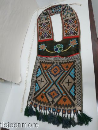 ANTIQUE 1900 ' S FULL BODY VEST OUTFIT BEADED NATIVE AMERICAN PLAINS INDIANS 7