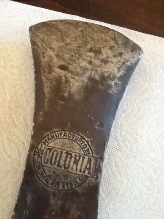 Vintage colonial axe and tool company double bit axe. 3