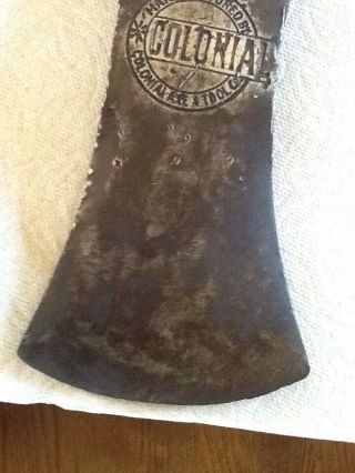 Vintage colonial axe and tool company double bit axe. 4