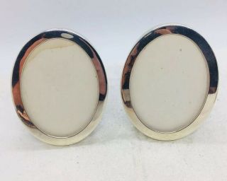 Tiffany & Co.  Vintage Pair Sterling Silver Oval Picture Frames