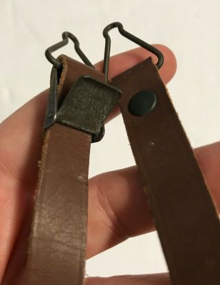 WWII Un - Issued Leather Chin Strap for M1 Helmet Liner 3