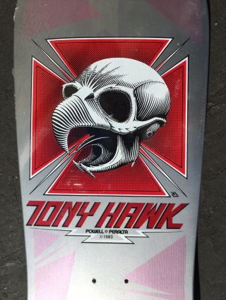 Vintage 1986 Powell Peralta Tony Hawk Rare Skateboard Deck 2