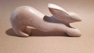 Vintage Carved Stone Rabbit