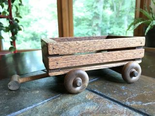 Antique Vintage Wood Wagon Child 