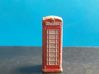 Vtg Collectible Dinky Toys Die Cast Telephone Booth Pay Phone Red