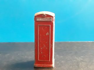 Vtg Collectible Dinky Toys Die Cast Telephone Booth Pay Phone Red 2