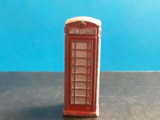 Vtg Collectible Dinky Toys Die Cast Telephone Booth Pay Phone Red 3