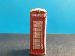 Vtg Collectible Dinky Toys Die Cast Telephone Booth Pay Phone Red 4