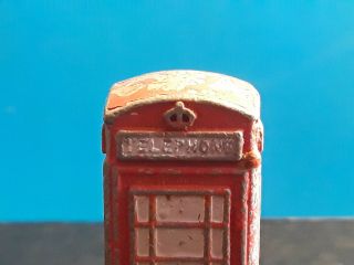 Vtg Collectible Dinky Toys Die Cast Telephone Booth Pay Phone Red 5