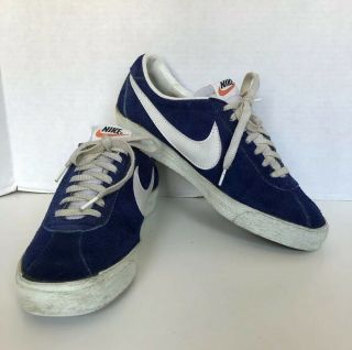 Nike 1980s Vintage Men’s Blue Suede Leather Bruin Basketball Sneakers Shoes 7.  5