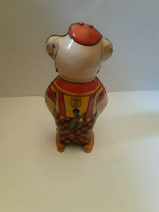 VINTAGE 1930s J CHEIN & CO TIN LITHO WIND UP TOY PIG 3