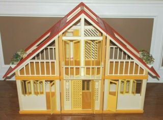 VTG MATTEL BARBIE DOLL A FRAME DREAM HOUSE w FURNITURE ALMOST COMPLETE 1970s 2