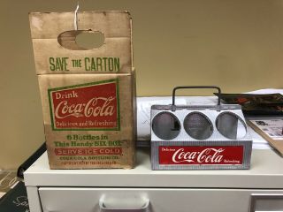 Two Coca - Cola Bottle Carriers/cartons Vintage Rare Antique