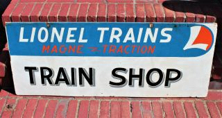 Lionel Train Dealer Advertising Sign Service Station Repair Vintage Antique Rare