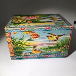 Vintage YING MEE Woo Lung Tea box China ca.  1930 with tea full 4