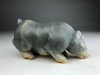 Chinese Hardstone Jade ? Carving Of A Baby Rhino
