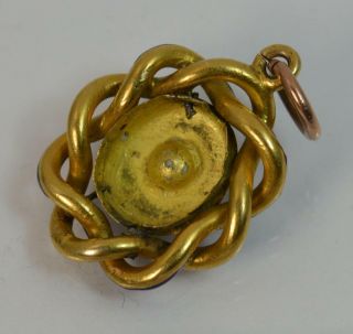 Victorian 15ct Gold Pearl & Royal Blue Enamel Locket or Pendant 7