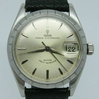 Great Vintage 1959 Tudor Prince Oysterdate Mens 34mm Ref.  7966 Steel Automatic W