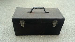 Antique Fishing Lure Tackle Box & Contents 11