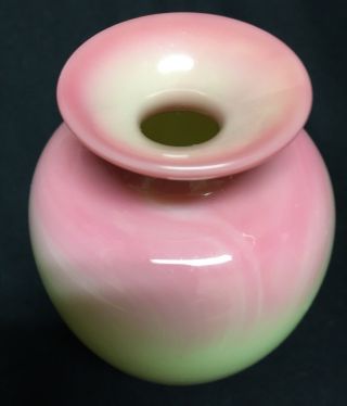 Pairpoint Vintage Glossy Burmese Enameled HAND PAINTED W/ DAISIES MINI Vase 4