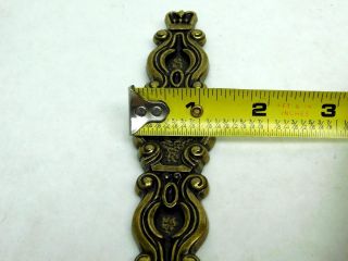 (2) ANTIQUE FANCY BRASS Furniture Dresser Armoire Cabinet Pull Handle Rococo 4