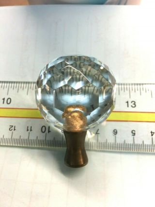 Vintage Crystal Ball Shape Lamp Finials 3 