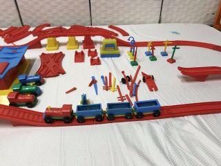 Vintage 1960s Push A Long Train Set by TOLTOYS Rare 2