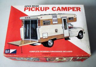 Rare Vintage Mpc Open Road Pickup Camper Model Kit