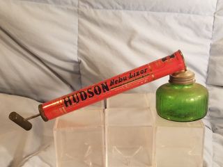 Vintage Hudson Sprayer Duster Nebulizer With Green Bowl
