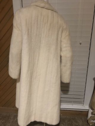 Vintage Sorbara White Creamy Mink Coat Size M - L 5