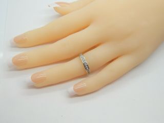 14k White Gold (12) Channel Set Diamond Anniversary Ring.  60 Ct Band Size 6