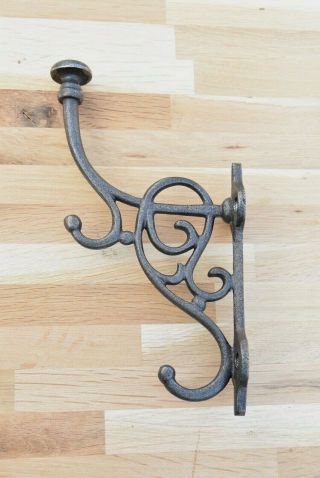 A Large Antique Style Hook Cast Iron Scroll Coat Hook