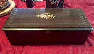 Antique 1884 Columbia Music Box Swiss Made Plays 12 Songs