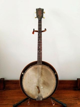 Vintage Gibson Kalamazoo Pre - War 4 - String Banjo